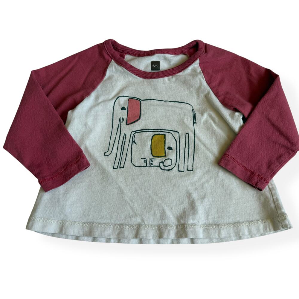 Tea Collection Elephant Raglan Long Sleeve Tee 6-9 Months